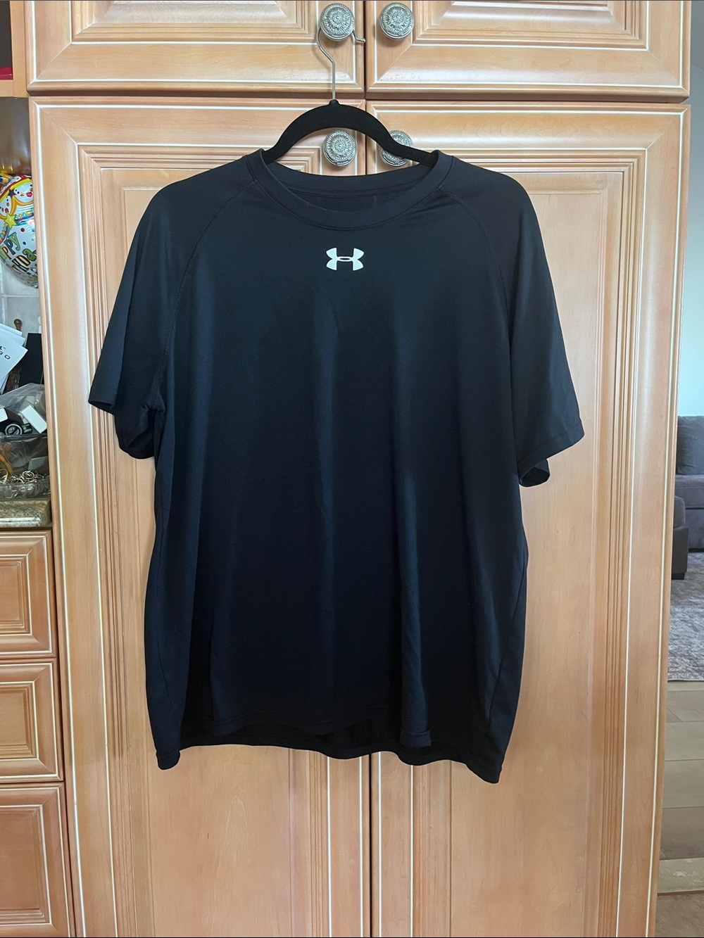 Under Armour Black Short-Sleeve Performance Tee with White Logo